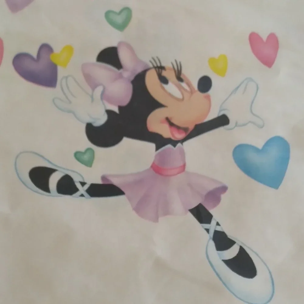 Vintage New Sealed Disney Minnie Mouse Gift Wrapping Paper 8.3 Sq Ft